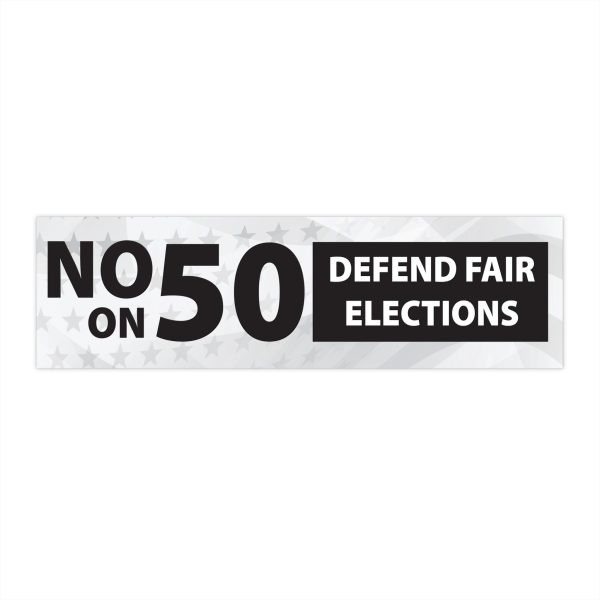 Bumper Sticker | No on 50