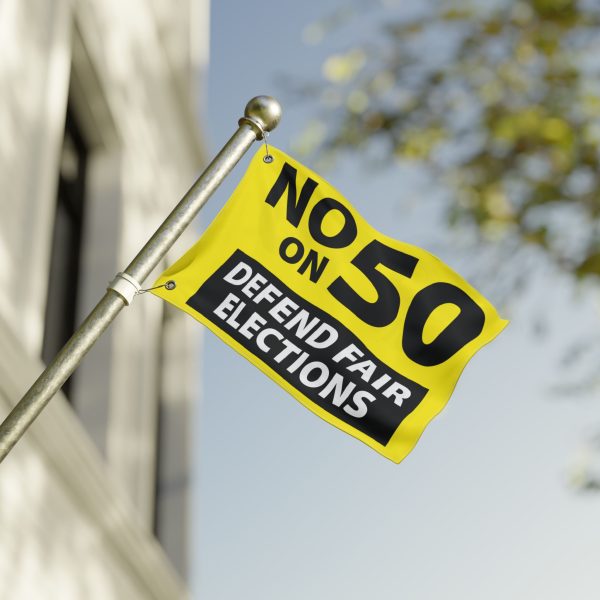 No on Prop 50 Double Sided Flag - Image 4